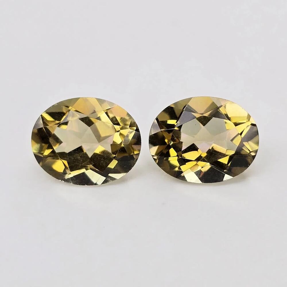 Yellow Mystic Quartz Pair 4.97ct 10x8mm Coated Loose